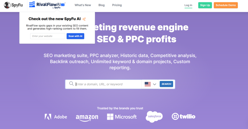 best keyword research tools- SpyFU