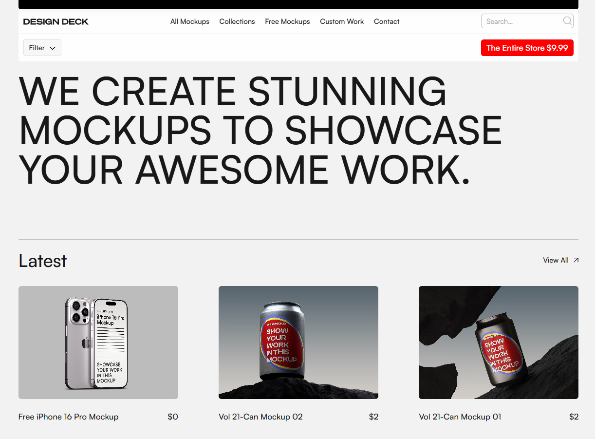 Best Free Mockup Website- Design Deck