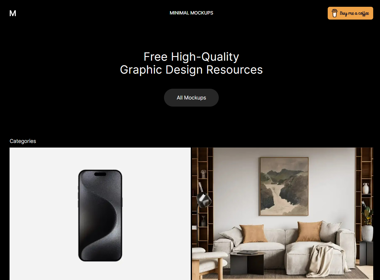 Best Free Mockup Website- Minimal Mockups