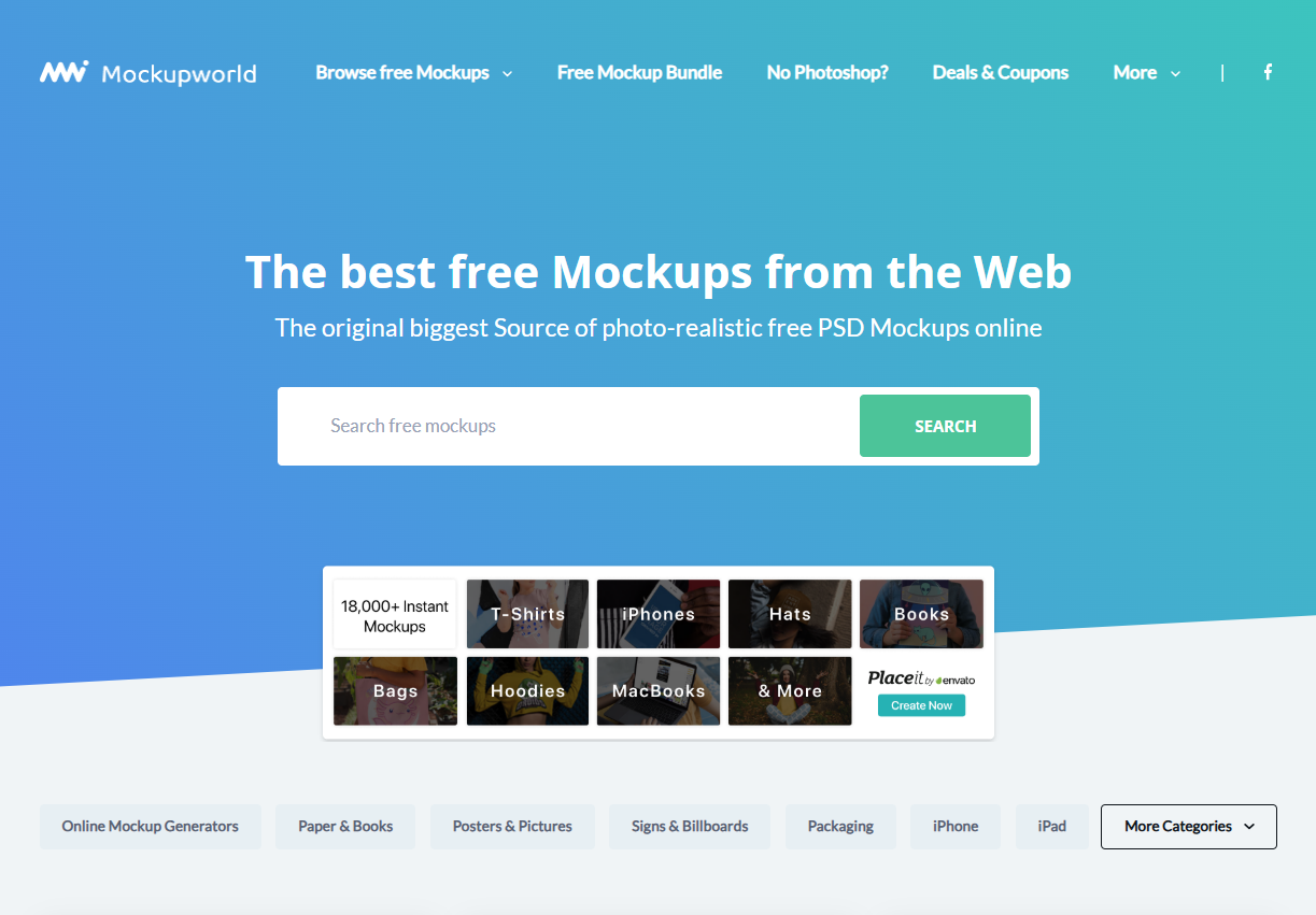 Best Free Mockup Website- Mockup World