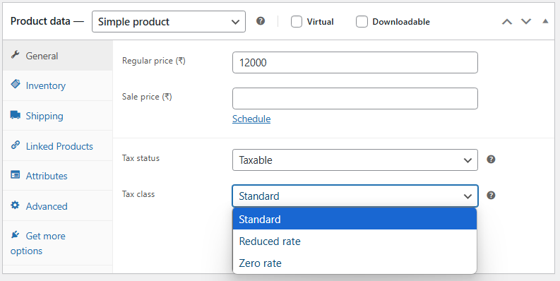 Assign Tax Classes to Products