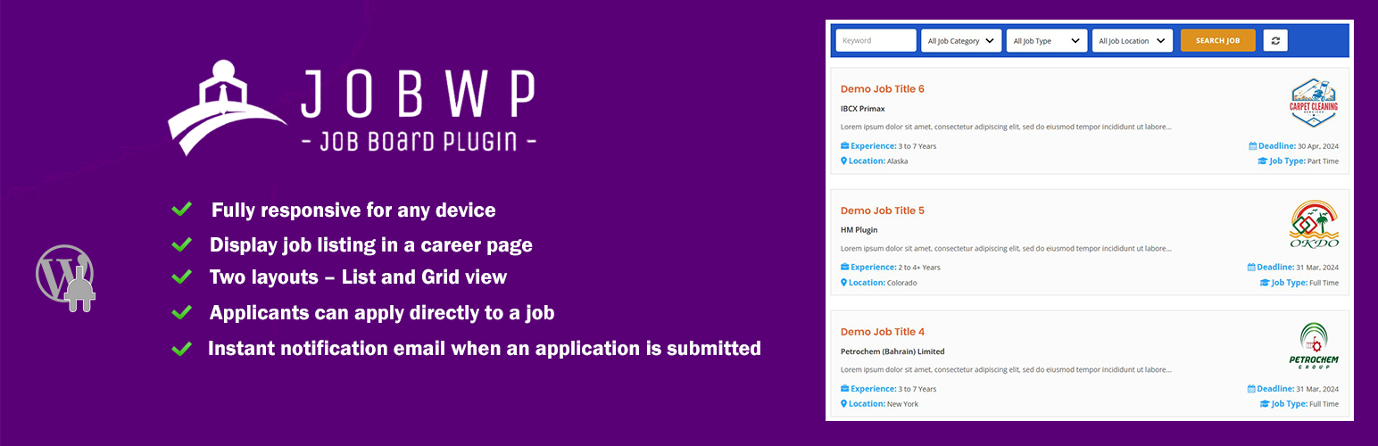 WordPress job board plugin- JobWP