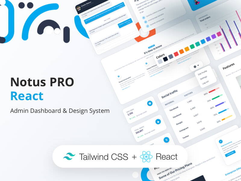 Tailwind Templates: Notus PRO React