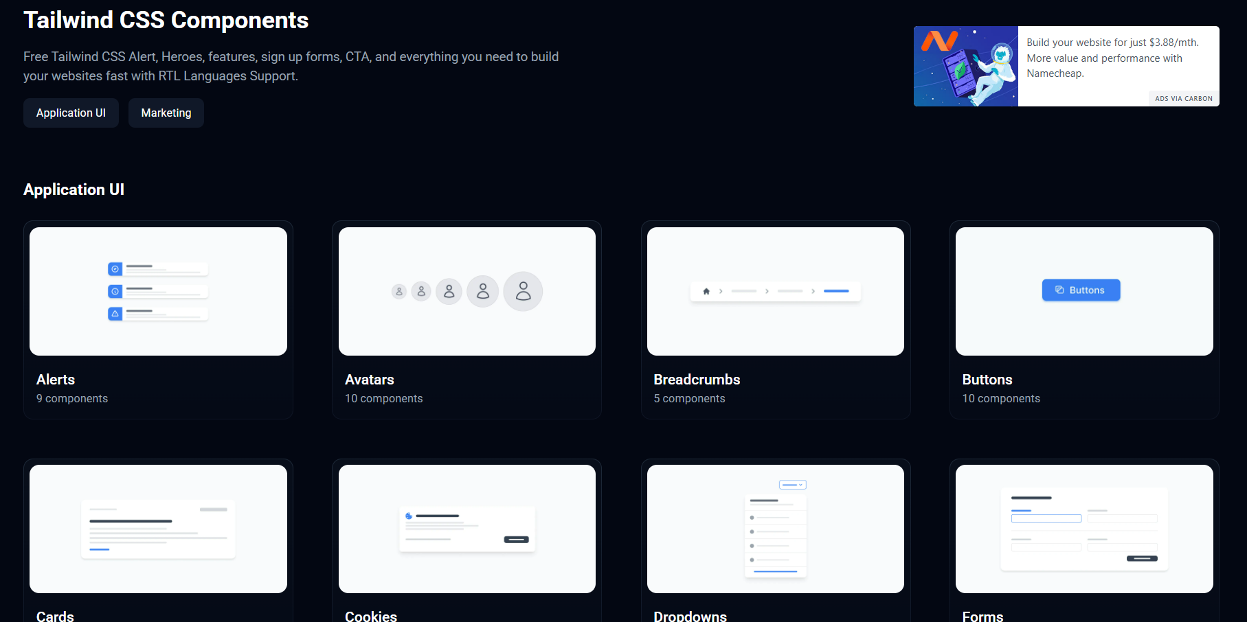 Tailwind Templates: Meraki UI (Free)