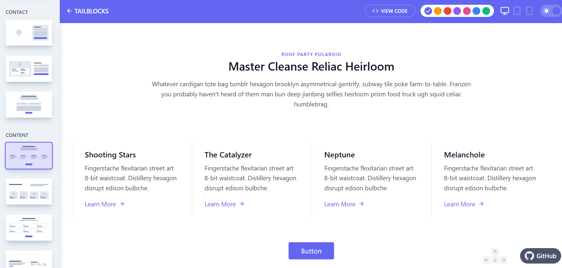 Tailwind Templates: Tailblocks (Free)