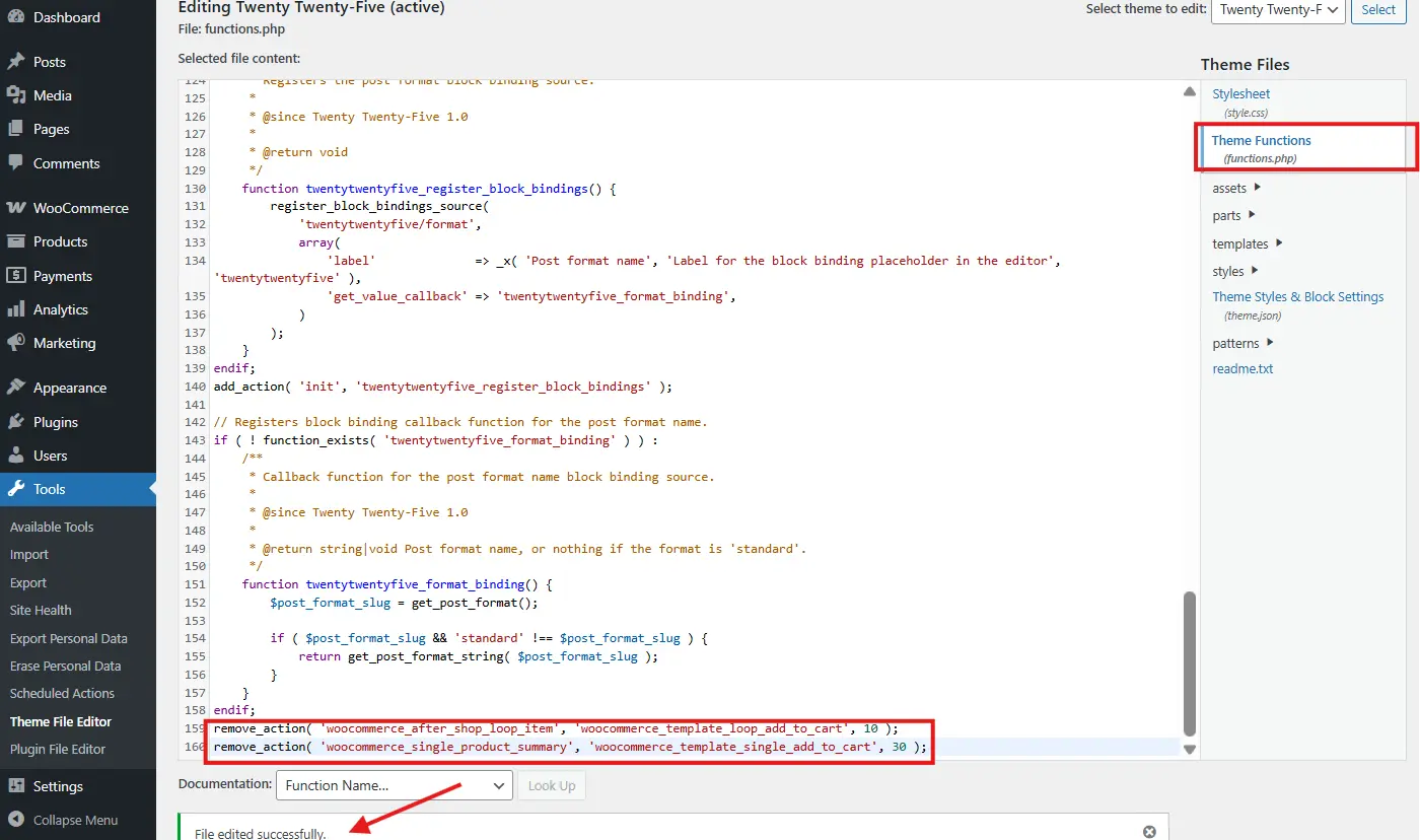 Remove “Add to Cart” Buttons via Code Snippet