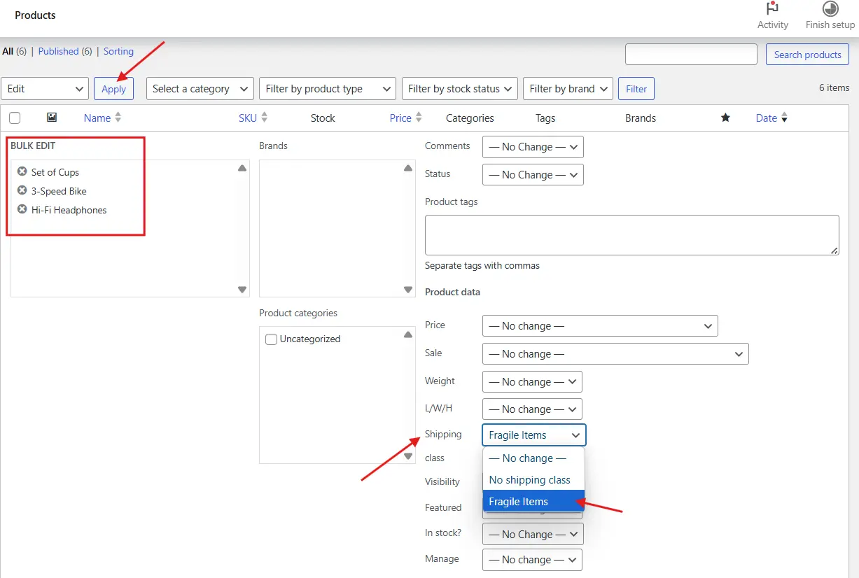 Assigning Shipping Classes in Bulk