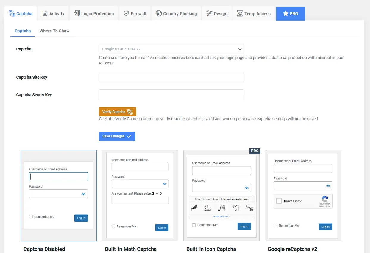Enable reCAPTCHA Using Google Advanced reCaptcha Plugin