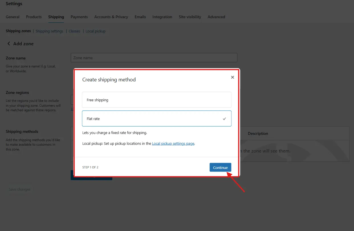 Flat Rate Shipping Method