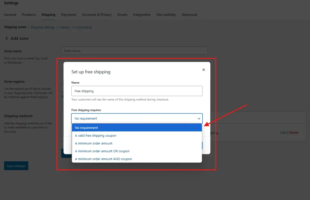 Free Shipping Method
