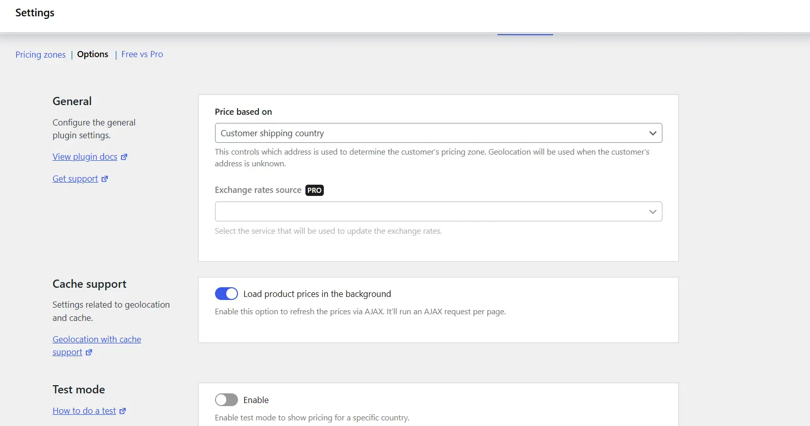 Double-check your pricing zones and conversion setting