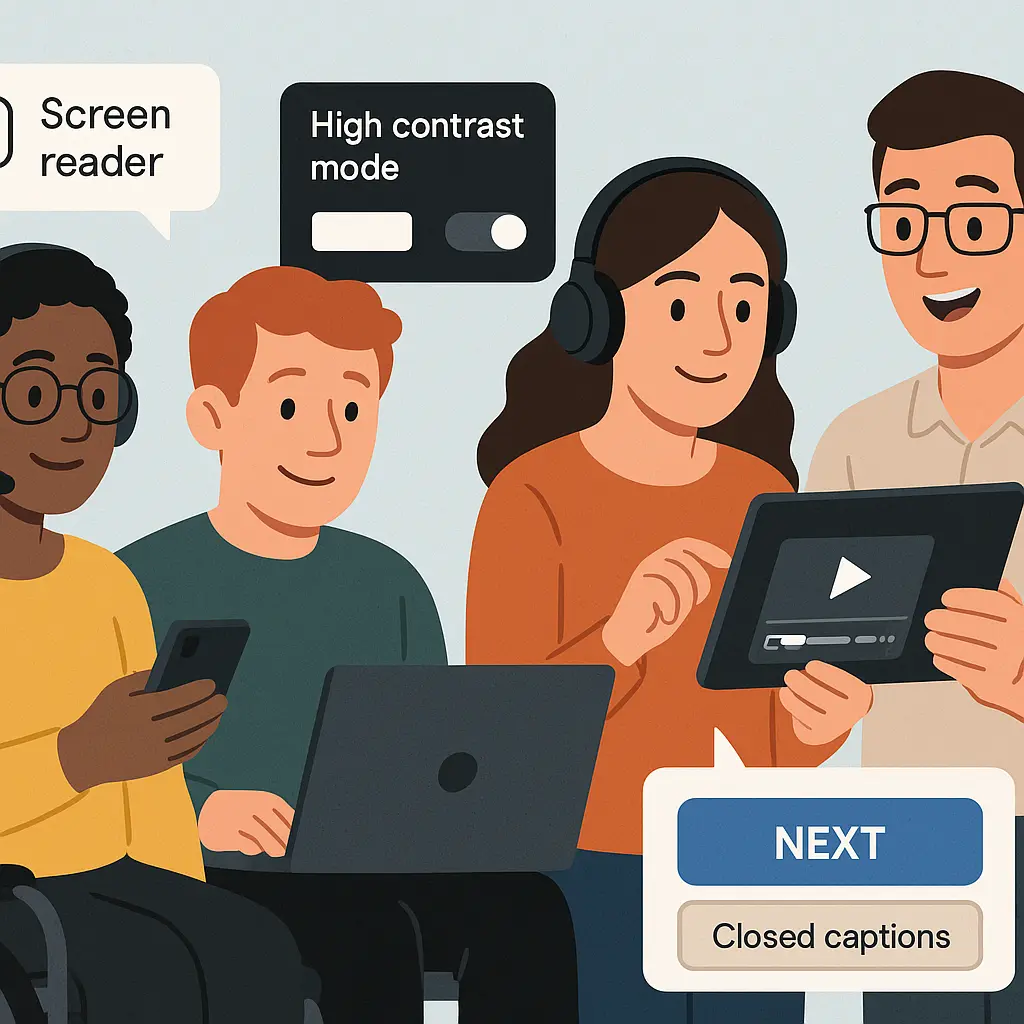  High-contrast colors help users with visual impairments
