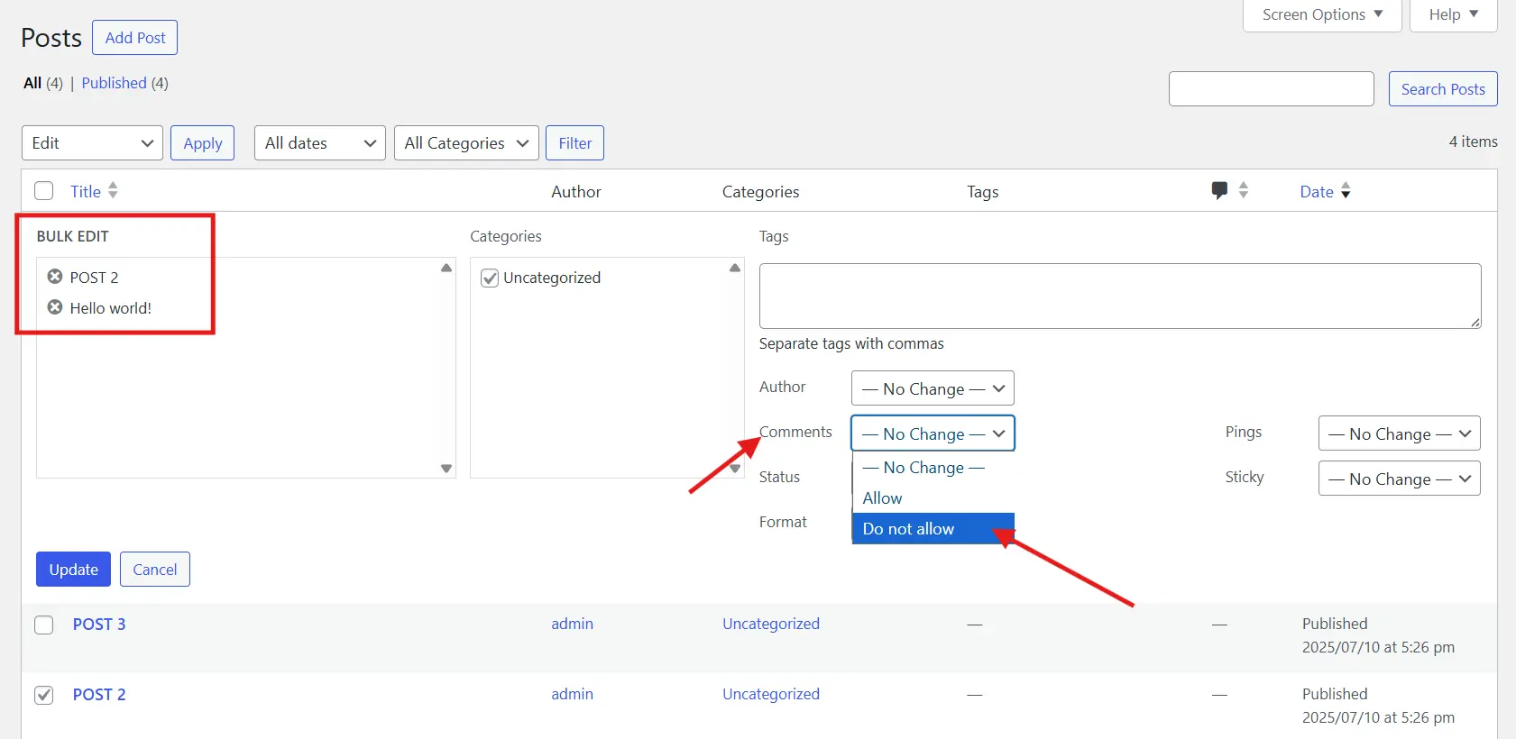 How to Disable Comments on Existing Posts and Pages