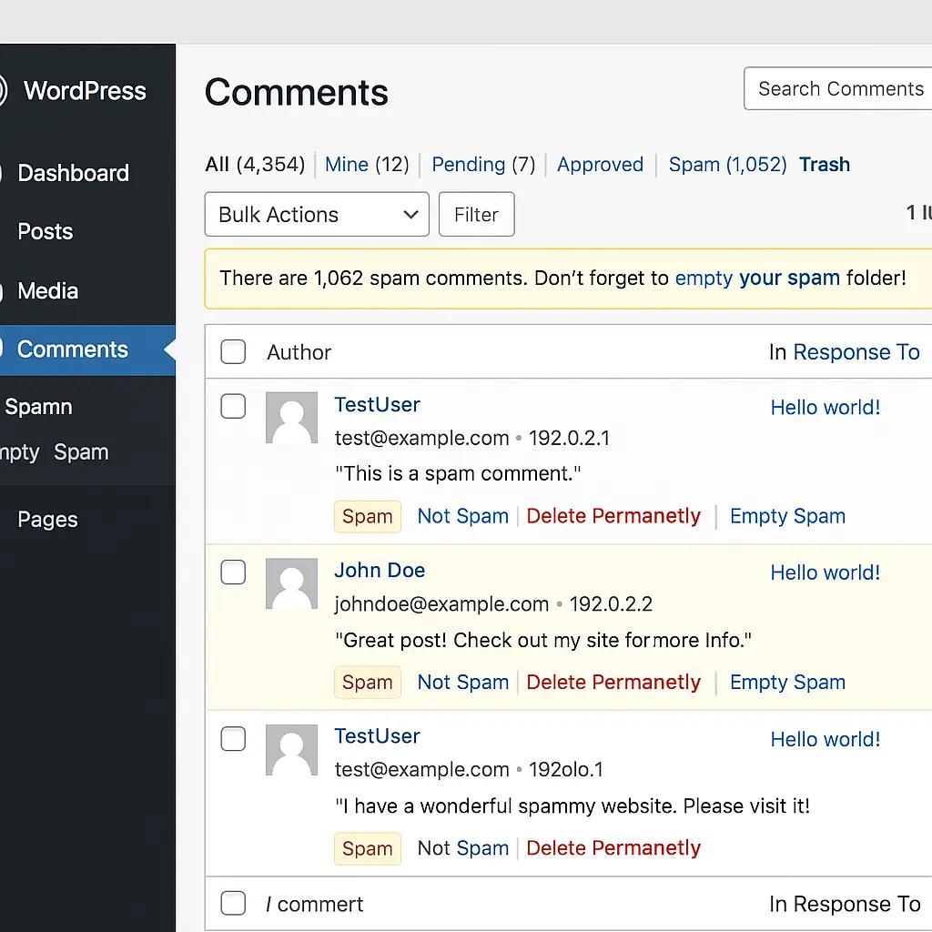 Disable Comments in WordPress