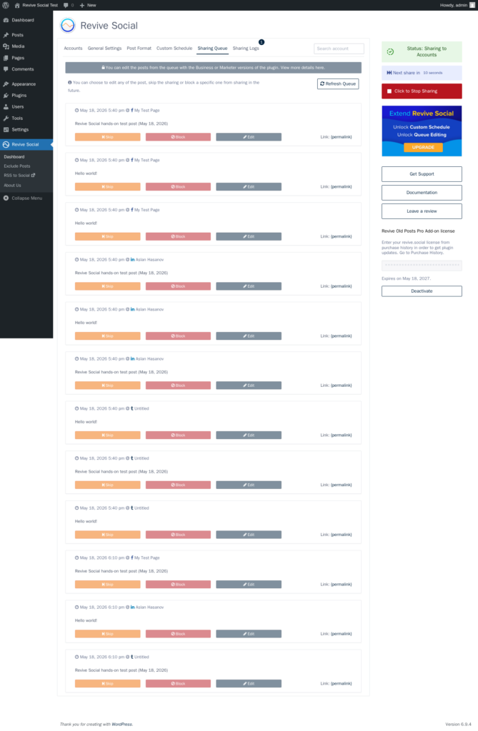 review social queue