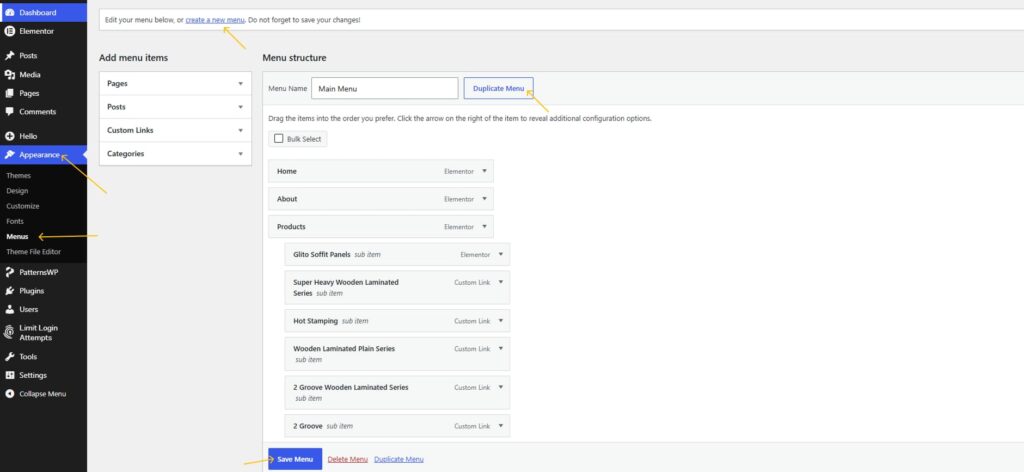 Duplicate a Menu in WordPress