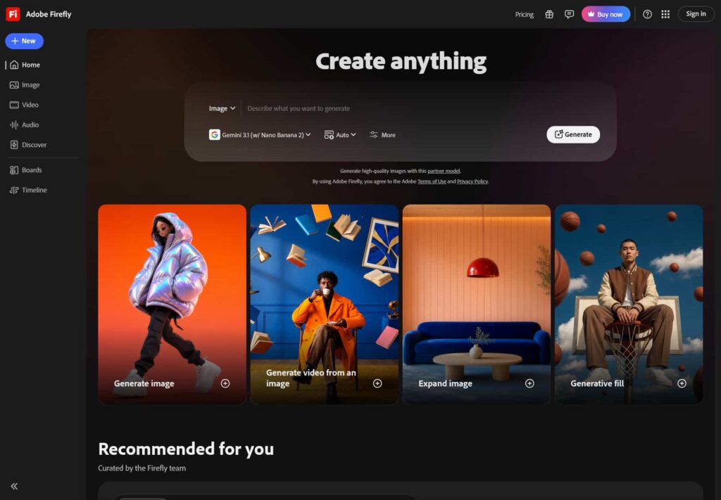adobe firefly Graphic Design Tool